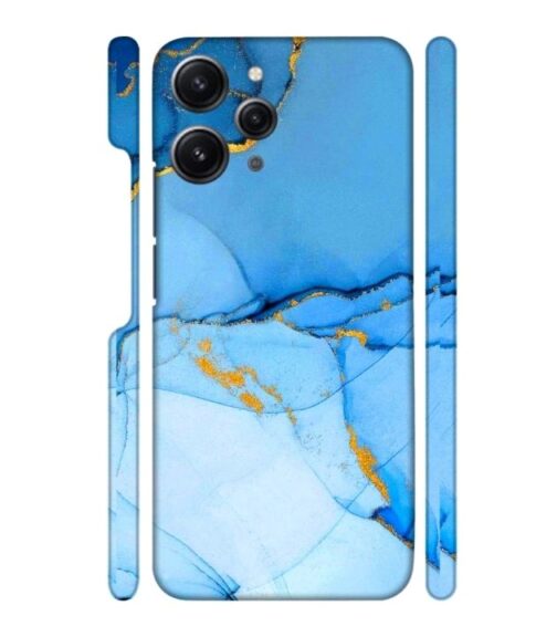 Ocean marvel texture with gold ink Redmi 12 (5G) Mobile Cover