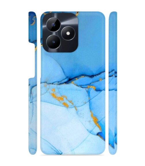 Ocean marvel texture with gold ink Realme C53 Mobile Cover