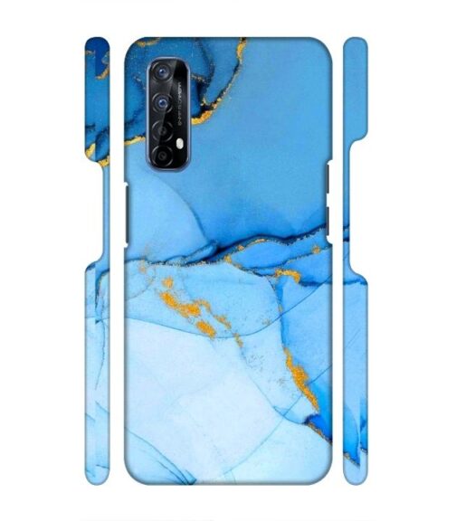 Ocean marvel texture with gold ink Realme 7 Mobile Cover