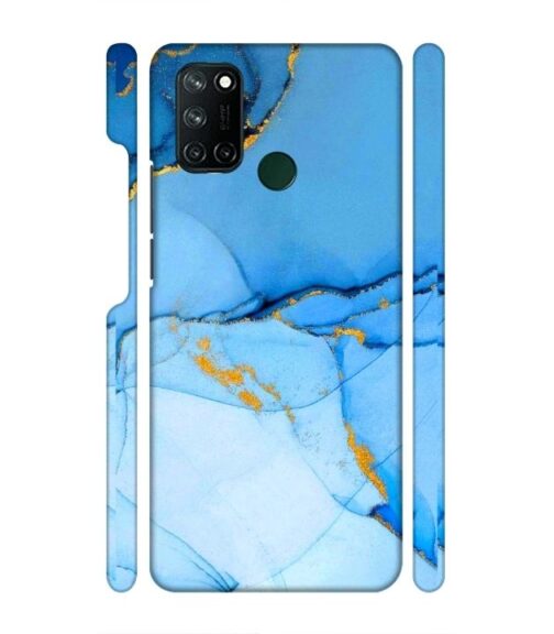 Ocean marvel texture with gold ink Realme 7i Mobile Cover