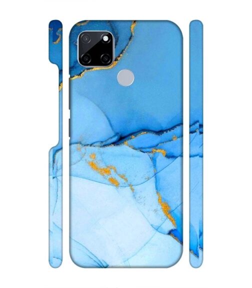 Ocean marvel texture with gold ink Realme C21 Y Mobile Cover