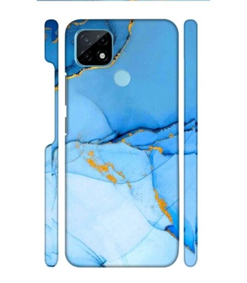Ocean marvel texture with gold ink Realme C21 Mobile Cover