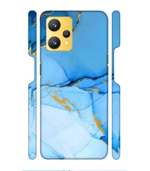 Ocean marvel texture with gold ink Realme 9 Mobile Cover