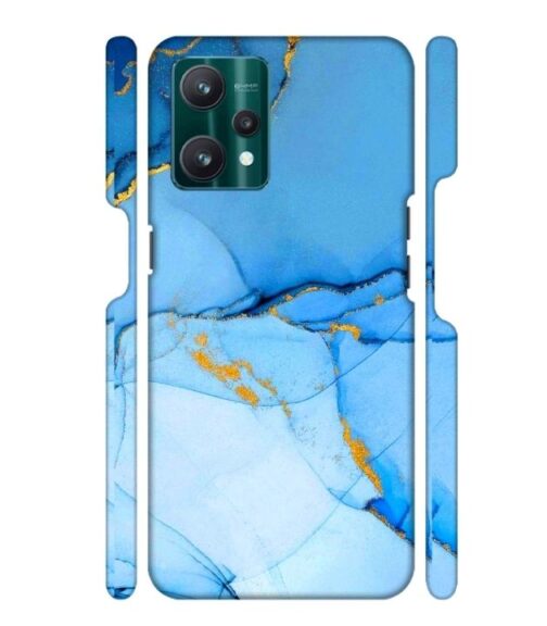 Ocean marvel texture with gold ink Realme 9 Pro Mobile Cover