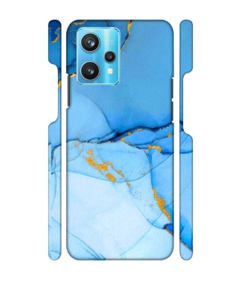 Ocean marvel texture with gold ink Realme 9 Pro Plus Mobile Cover