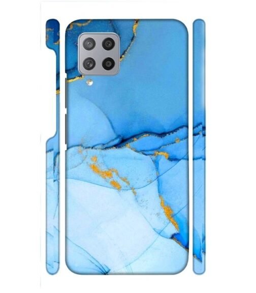 Ocean marvel texture with gold ink Samsung Galaxy F62 Mobile Cover