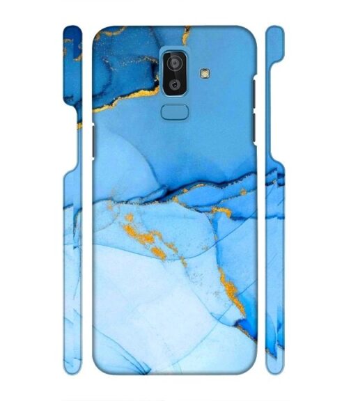 Ocean marvel texture with gold ink Samsung Galaxy J8 Mobile Cover
