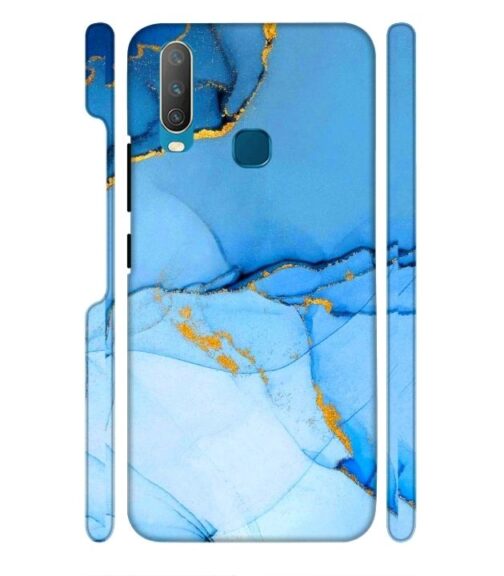 Ocean marvel texture with gold ink Vivo Y15 Mobile Cover