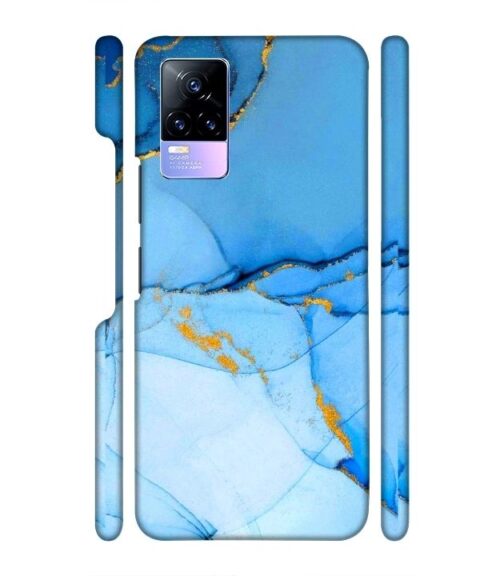 Ocean marvel texture with gold ink Vivo Y73 Mobile Cover