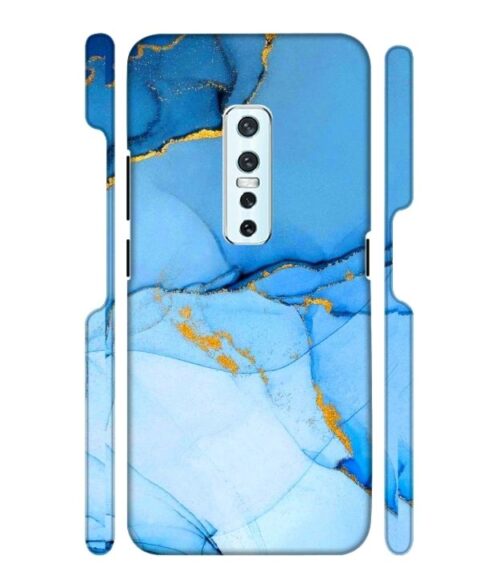 Ocean marvel texture with gold ink Vivo V17 Pro Mobile Cover