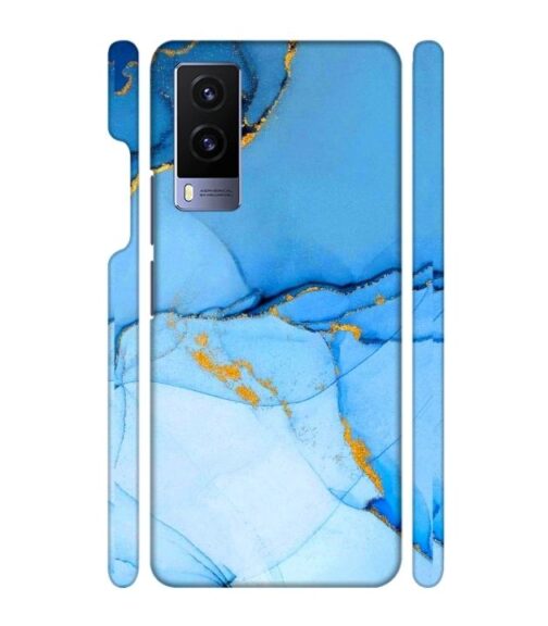 Ocean marvel texture with gold ink Vivo V21 E Mobile Cover