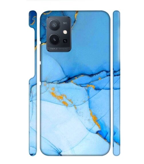 Ocean marvel texture with gold ink Vivo T1 (5) Mobile Cover