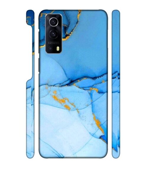 Ocean marvel texture with gold ink iQOO Z3 Mobile Cover
