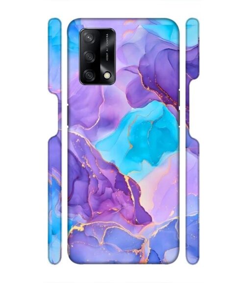 Abstract Multicolored marbel textured background Oppo F19 S Mobile Cover