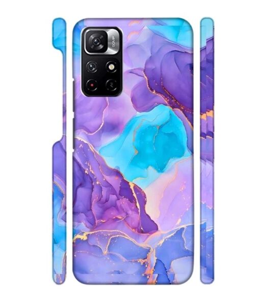 Abstract Multicolored marbel textured background Redmi Note 11T (5G) Mobile Cover