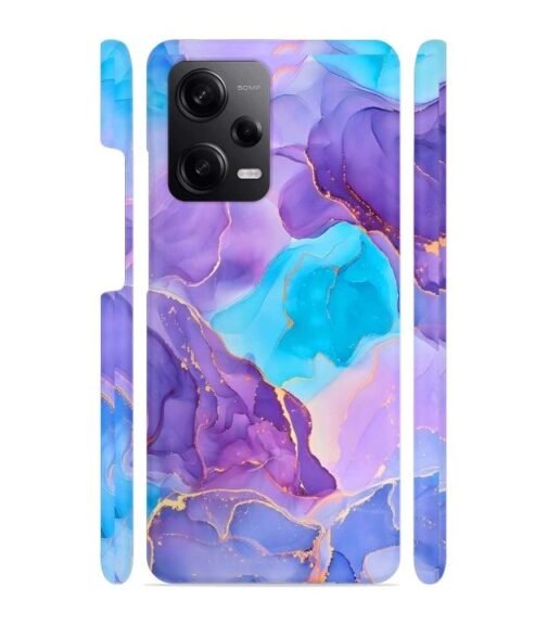 Abstract Multicolored marbel textured background Redmi Note 12 (5G) Mobile Cover