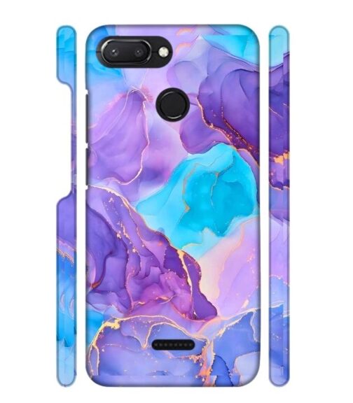 Abstract Multicolored marbel textured background Redmi 6 Mobile Cover