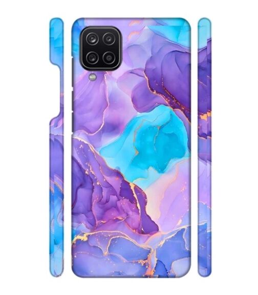 Abstract Multicolored marbel textured background Samsung Galaxy A12 Mobile Cover