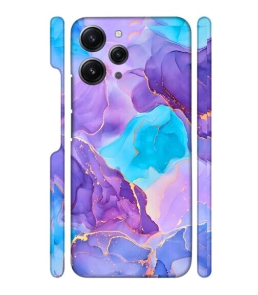 Abstract Multicolored marbel textured background Redmi 12 (5G) Mobile Cover