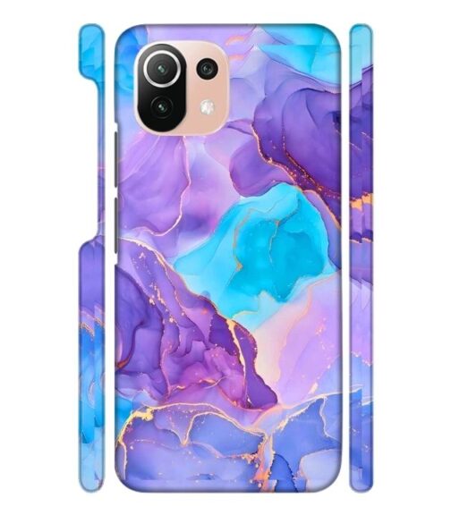 Abstract Multicolored marbel textured background Mi 11 Lite Mobile Cover