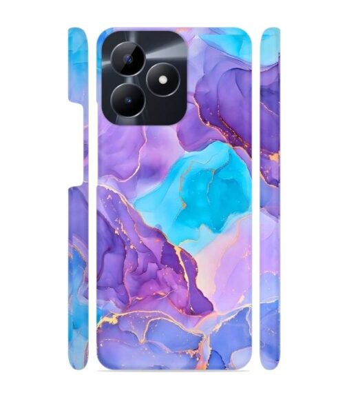 Abstract Multicolored marbel textured background Realme C53 Mobile Cover