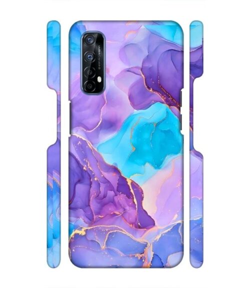 Abstract Multicolored marbel textured background Realme 7 Mobile Cover