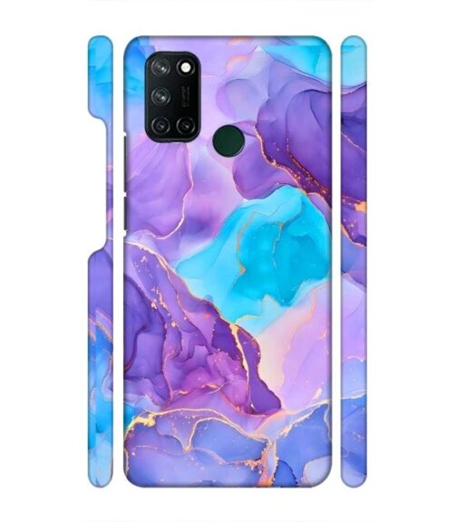Abstract Multicolored marbel textured background Realme 7i Mobile Cover