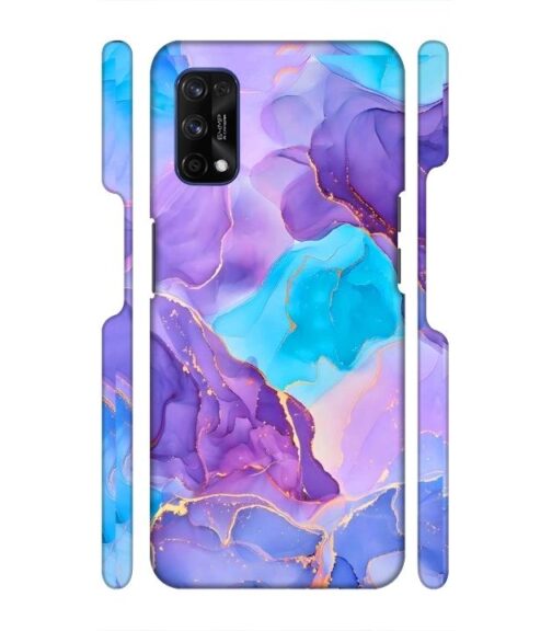 Abstract Multicolored marbel textured background Realme 7 Pro Mobile Cover