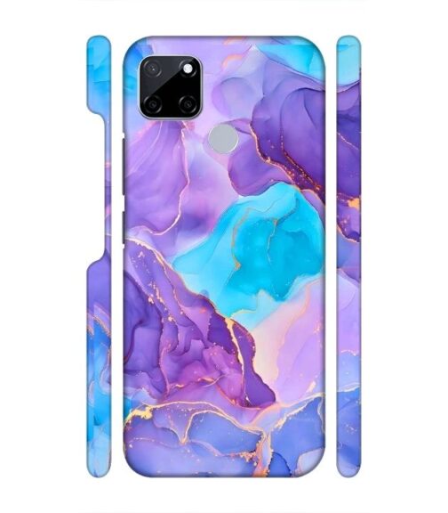 Abstract Multicolored marbel textured background Realme C21 Y Mobile Cover