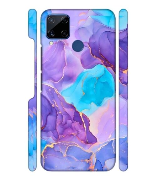 Abstract Multicolored marbel textured background Realme C15 Mobile Cover