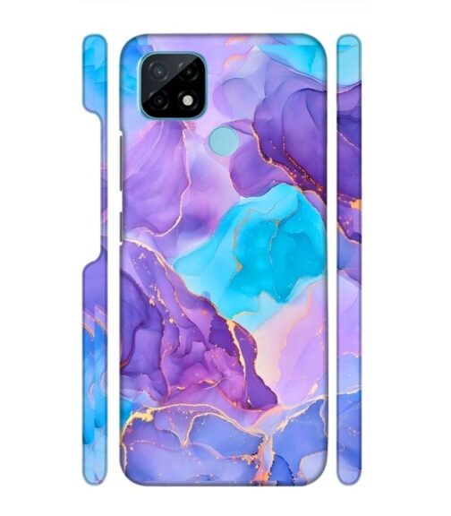 Abstract Multicolored marbel textured background Realme C21 Mobile Cover