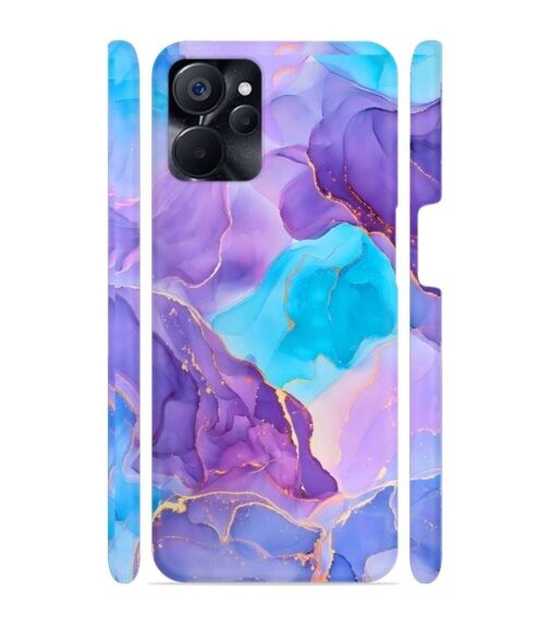 Abstract Multicolored marbel textured background Realme 9i (5G) Mobile Cover