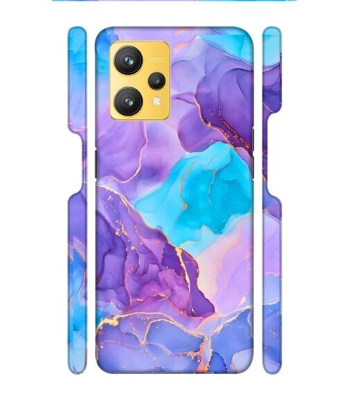 Abstract Multicolored marbel textured background Realme 9 Mobile Cover