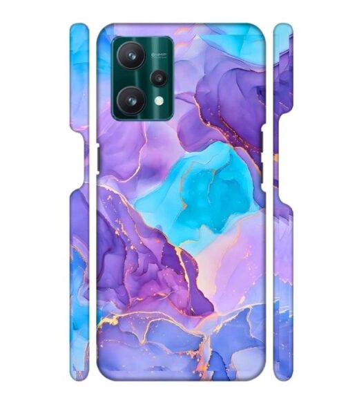 Abstract Multicolored marbel textured background Realme 9 Pro Mobile Cover