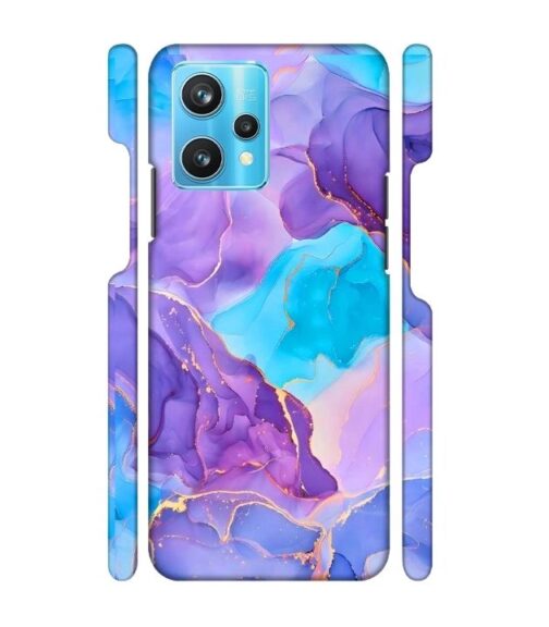 Abstract Multicolored marbel textured background Realme 9 Pro Plus Mobile Cover
