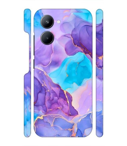 Abstract Multicolored marbel textured background Realme C33 Mobile Cover