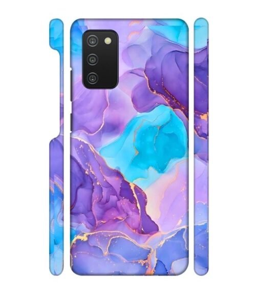 Abstract Multicolored marbel textured background Samsung Galaxy F02 S Mobile Cover