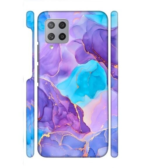 Abstract Multicolored marbel textured background Samsung Galaxy F62 Mobile Cover