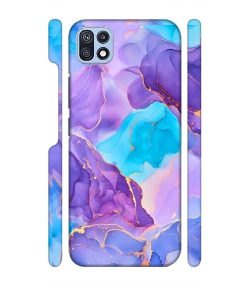Abstract Multicolored marbel textured background Samsung Galaxy F42 (5G) Mobile Cover
