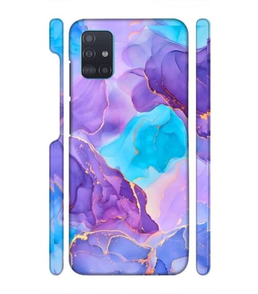 Abstract Multicolored marbel textured background Samsung Galaxy A51 Mobile Cover