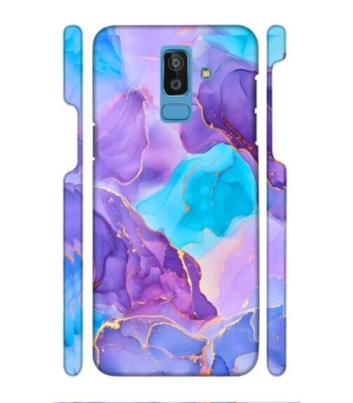 Abstract Multicolored marbel textured background Samsung Galaxy J8 Mobile Cover