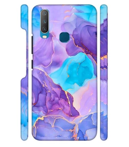 Abstract Multicolored marbel textured background Vivo Y15 Mobile Cover