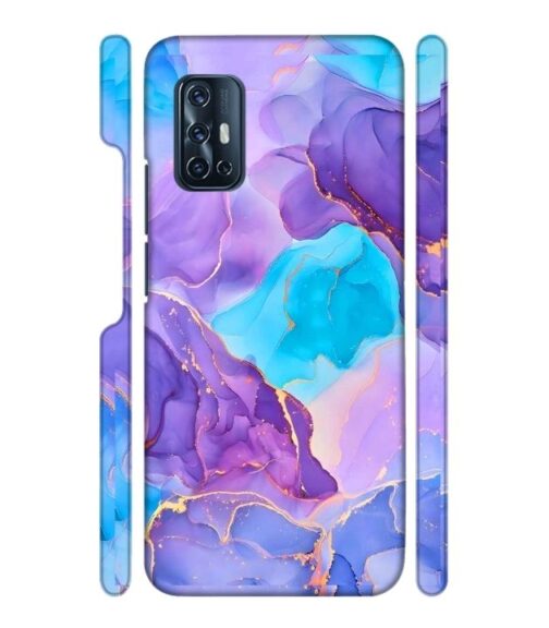 Abstract Multicolored marbel textured background Vivo V17 Mobile Cover