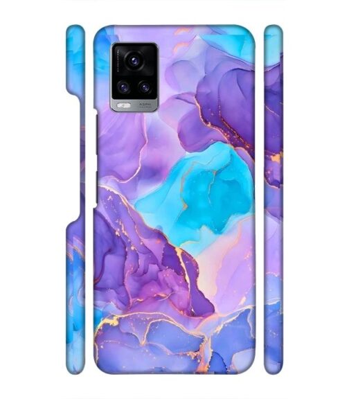 Abstract Multicolored marbel textured background Vivo V20 Mobile Cover