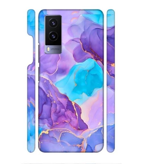 Abstract Multicolored marbel textured background Vivo V21 E Mobile Cover