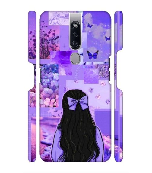 Girl with neon background Oppo F11 Mobile Cover