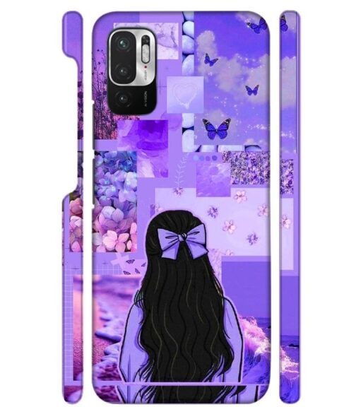 Girl with neon background Redmi Note 10 T 5G Mobile Cover