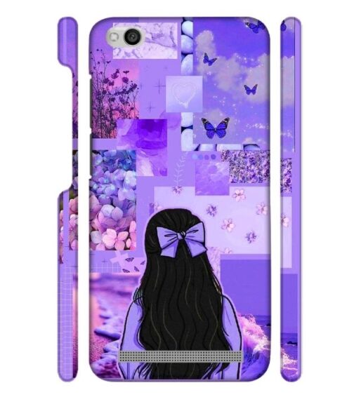 Girl with neon background Redmi 5A Mobile Cover