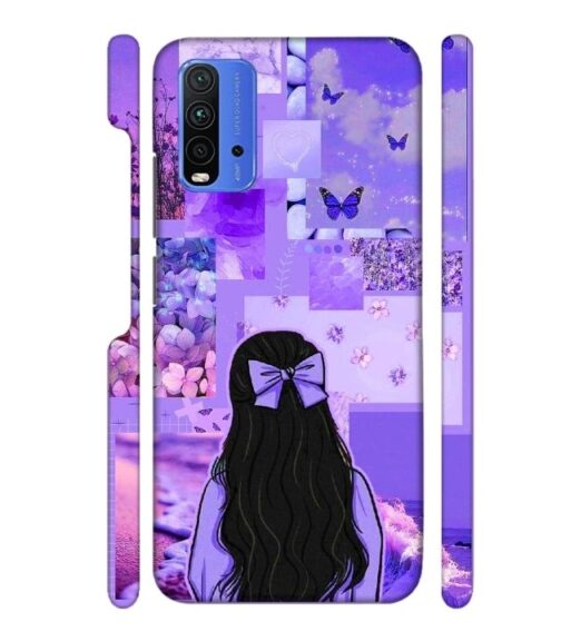 Girl with neon background Redmi 9 Power Mobile Cover