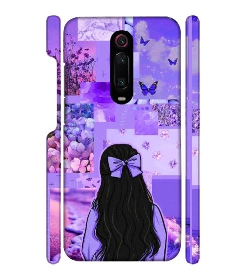 Girl with neon background Redmi K20 Pro Mobile Cover